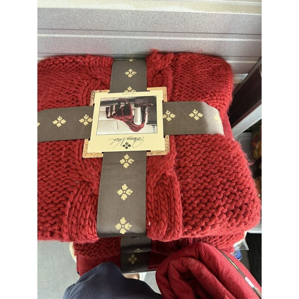 Patricia Nash Tasseled‎ Red Throw 50x60 NEW $129